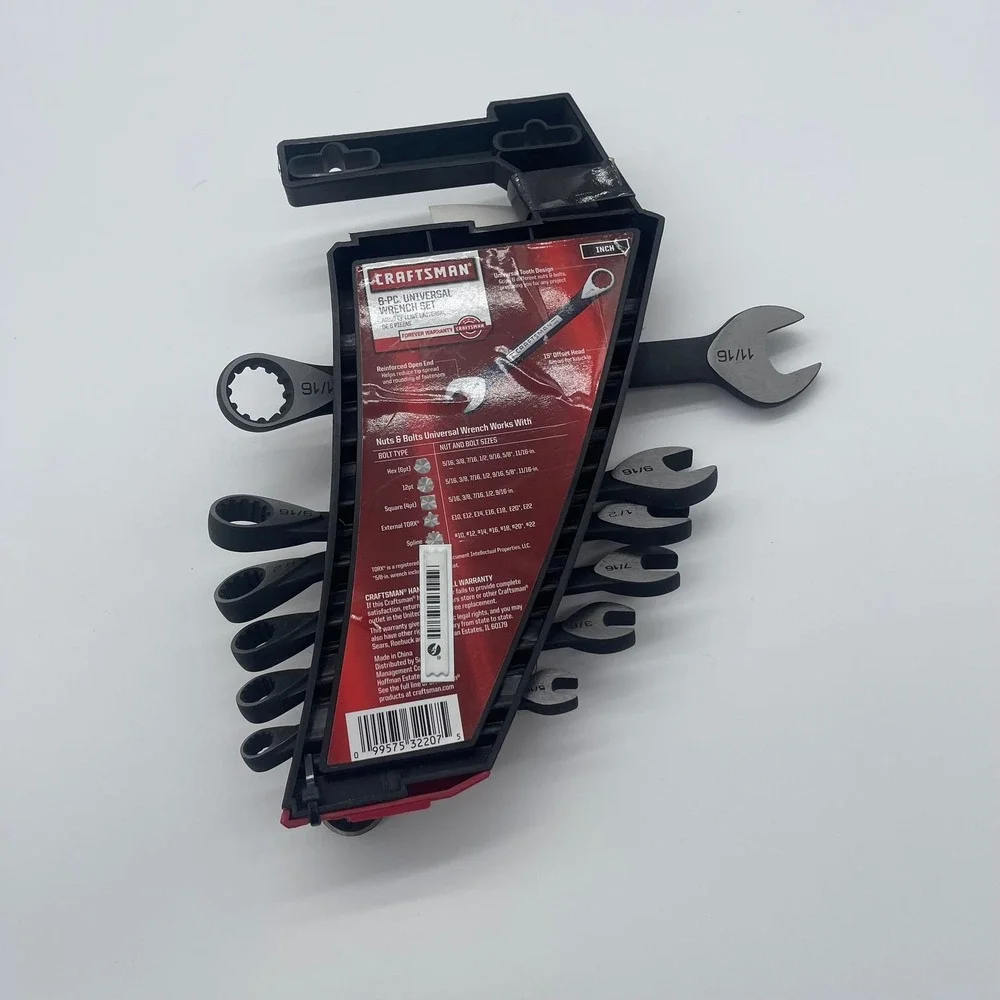 Craftsman 6-Piece Universal Wrench Set, SAE Inch, Black Oxide Finish - New